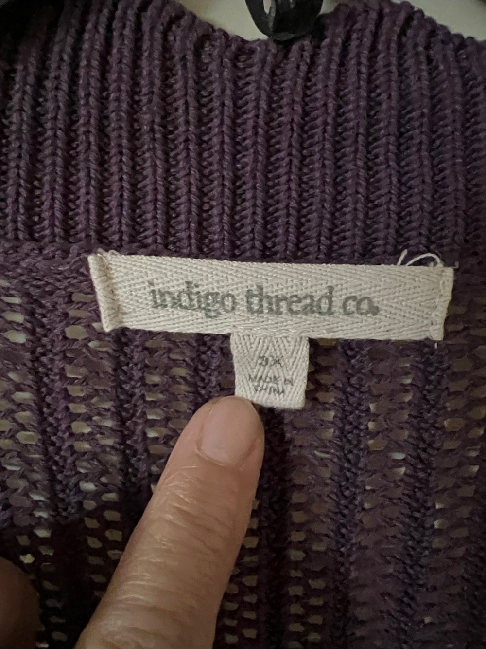 Indigo Thread Co. Purple Women's Button-Front Knit Cardigan Sweater - Picture 6 of 9